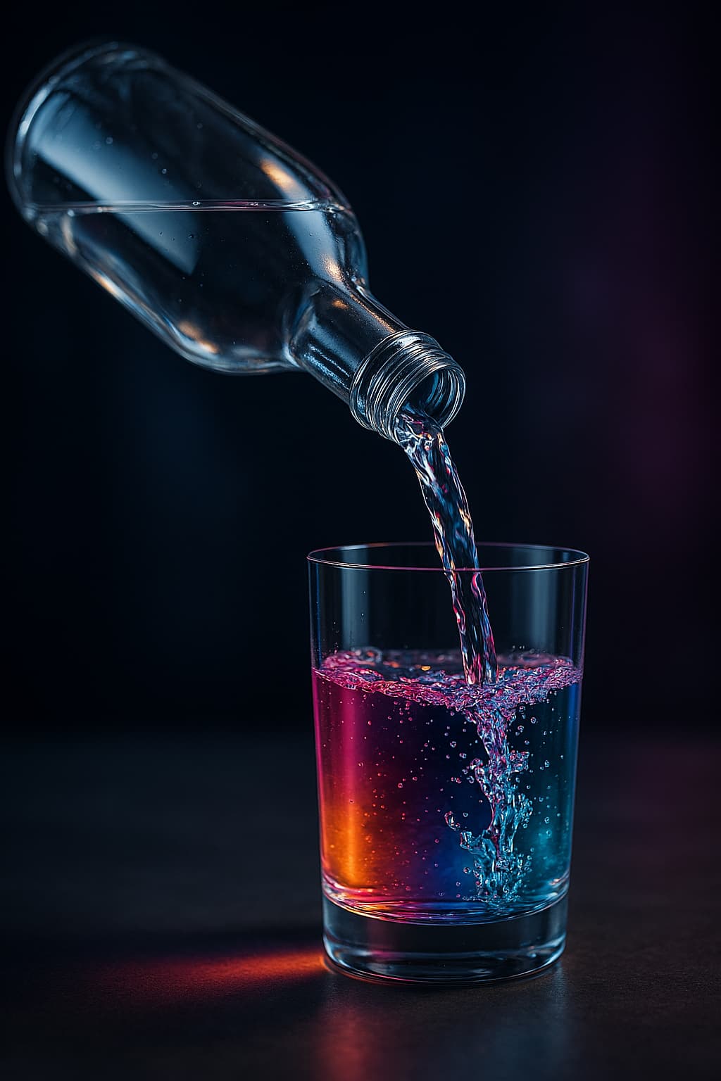 Botella de agua con efecto de sonido refrescante